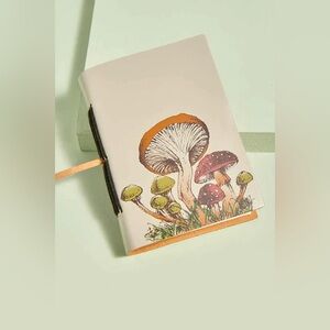 Earthbound EBX Wild Mushrooms Small Leather Journal, NWT